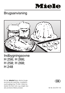 Brugsanvisning Miele H 256 B-KAT-1 Komfur