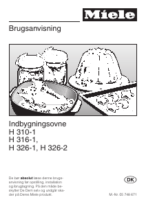 Brugsanvisning Miele H 326-1 B Komfur