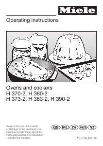 Handleiding Miele H 383-2 B-KAT Fornuis