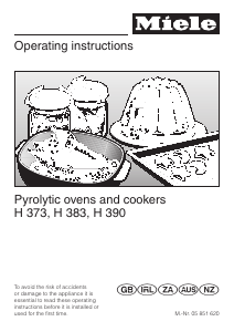 Handleiding Miele H 383-2BP-KAT Fornuis