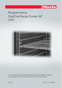 Brugsanvisning Miele HR 1936 G Komfur