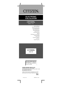 Manuale Citizen CDC-112 Calcolatrice
