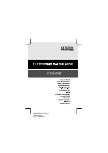 Instrukcja Citizen CT-500VII Kalkulator
