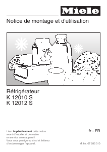 Mode d’emploi Miele K 12012 S Réfrigérateur