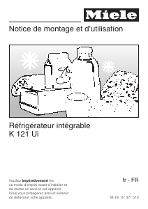 Mode d’emploi Miele K 121 Ui Réfrigérateur