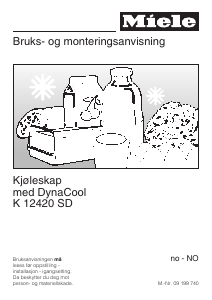 Bruksanvisning Miele K 12420 SD Kjøleskap