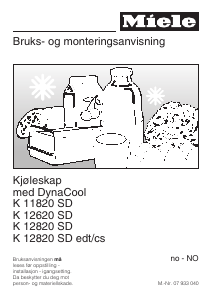 Bruksanvisning Miele K 12820 SD Kjøleskap
