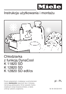 Instrukcja Miele K 12820 SD edt/cs Lodówka