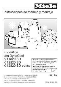 Manual de uso Miele K 12820 SD edt/cs Refrigerador