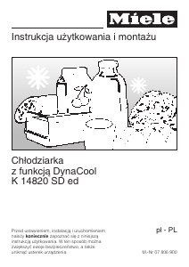 Instrukcja Miele K 14820 SD Lodówka