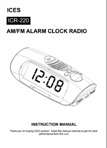 Manual ICES ICR-220 Alarm Clock Radio