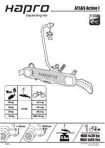 Handleiding Hapro Atlas Active 1 Fietsendrager