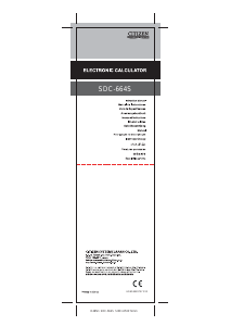 Instrukcja Citizen SDC-664S Kalkulator