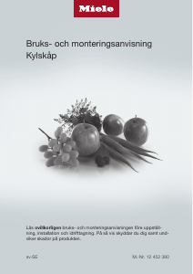 Bruksanvisning Miele K 31222 Ui-1 Kylskåp