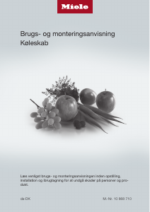 Brugsanvisning Miele K 31252 Ui-1 Køleskab