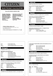 Manual Citizen SLD-200 Calculator