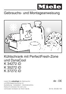 Bedienungsanleitung Miele K 34272 iD Kühlschrank