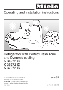Manual Miele K 35272 iD Refrigerator