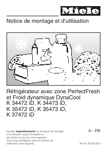 Mode d’emploi Miele K 35473 iD Réfrigérateur