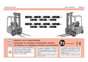 Manuale BT C3E120 Carrello elevatore