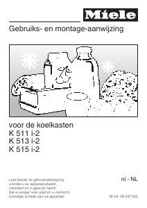 Handleiding Miele K 511 i-2 Koelkast