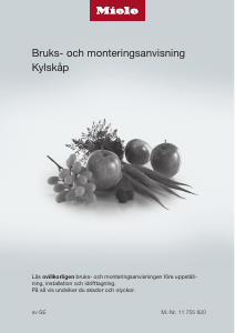 Bruksanvisning Miele K 5124 UiF Kylskåp