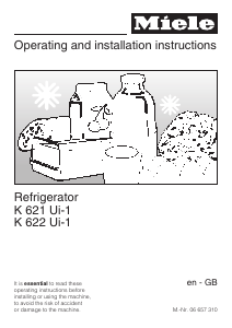 Manual Miele K 621 Ui-1 Refrigerator