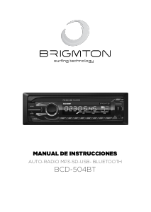 Manual de uso Brigmton BCD-504-BT Radio para coche