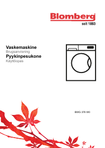 Käyttöohje Blomberg BWG 376 W0 Pesukone