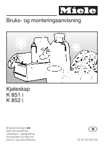 Bruksanvisning Miele K 841 i Kjøleskap