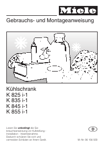Bedienungsanleitung Miele K 845 i-1 Kühlschrank