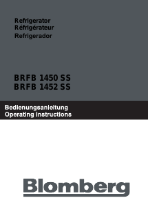 Mode d’emploi Blomberg BRFB 1450 SS Réfrigérateur combiné