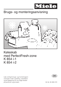 Brugsanvisning Miele K 854 i-2 Køleskab