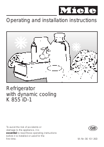 Handleiding Miele K 855 iD-1 Koelkast
