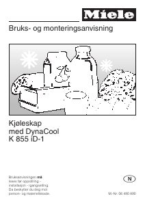 Bruksanvisning Miele K 855 iD-1 Kjøleskap