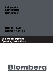 Handleiding Blomberg BRFB 1452 SS Koel-vries combinatie