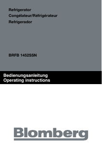 Mode d’emploi Blomberg BRFB 1452 SSN Réfrigérateur combiné