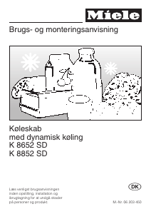 Brugsanvisning Miele K 8852 SD Køleskab