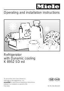 Manual Miele K 8952 SD ed Refrigerator