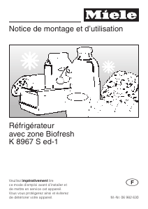 Mode d’emploi Miele K 8967 S ed Réfrigérateur