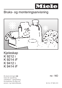 Bruksanvisning Miele K 9212 i Kjøleskap