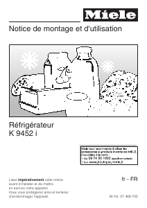 Mode d’emploi Miele K 9452 i Réfrigérateur