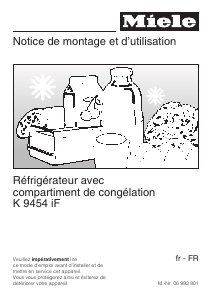 Mode d’emploi Miele K 9454 iF Réfrigérateur