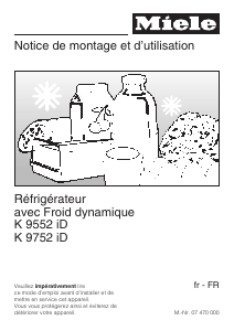 Mode d’emploi Miele K 9552 iD Réfrigérateur