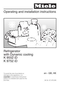 Manual Miele K 9752 iD Refrigerator