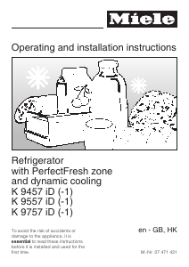 Manual Miele K 9757 iD Refrigerator