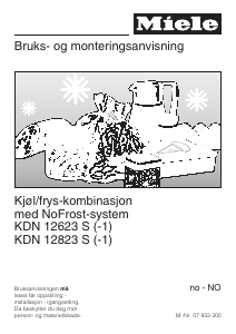 Bruksanvisning Miele KDN 12823 S Kjøleskap