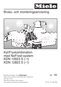 Bruksanvisning Miele KDN 12823 S Kylskåp