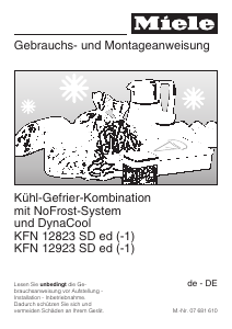 Bedienungsanleitung Miele KFN 12923 SD ed Kühlschrank
