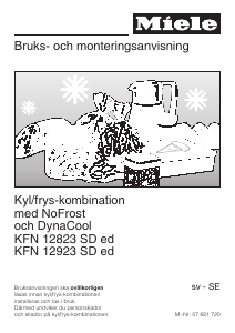 Bruksanvisning Miele KFN 12923 SD ed Kylskåp
